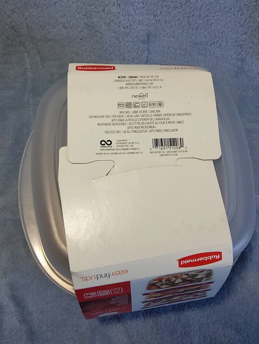 NEW Rubbermaid Easy Find Lids 6 Piece Vented Lids 2x 3 Cup 1x 5 Cup